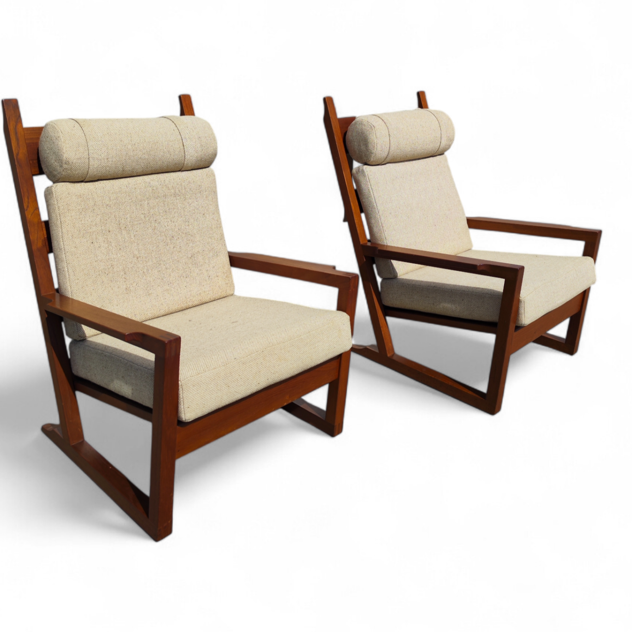 Pair of Borge Mogensen sled chairs