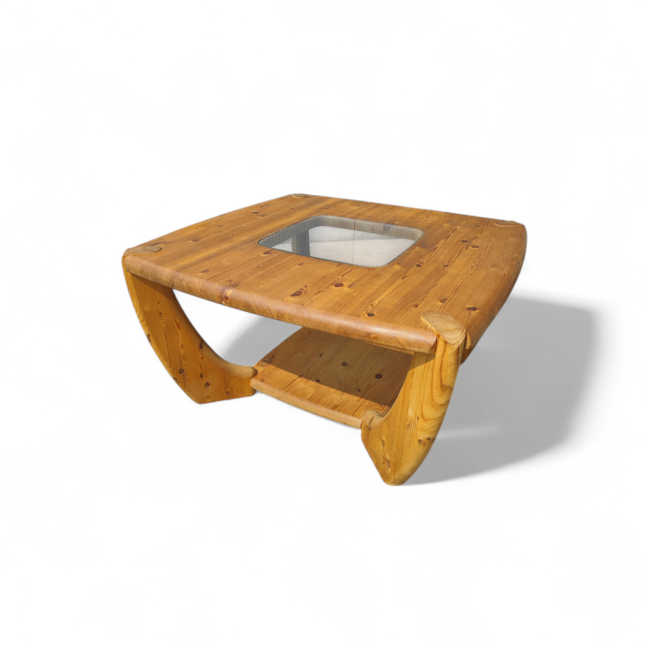 1970's pine coffee table attributed to Rainer Daumiller