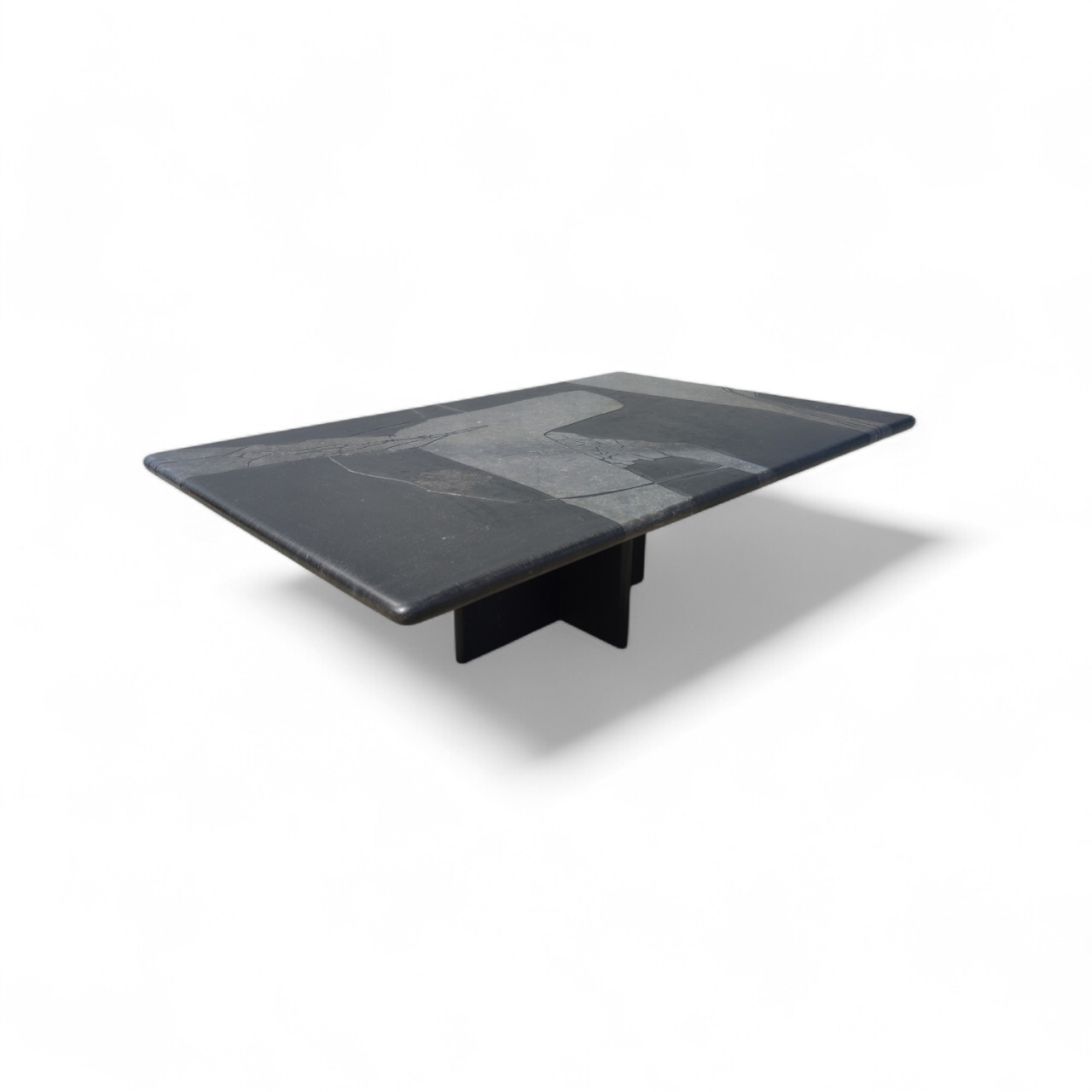 Marble and Bluestone coffee table attributed to Rosenthal