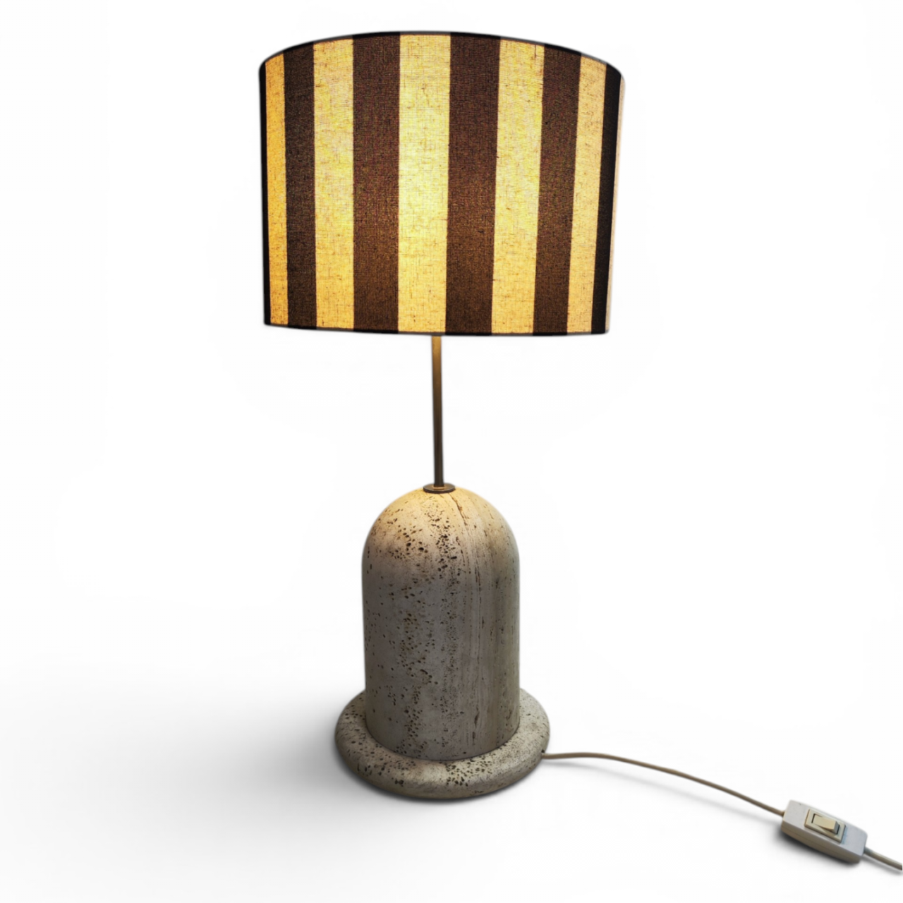 Travertine 1970s lamp
