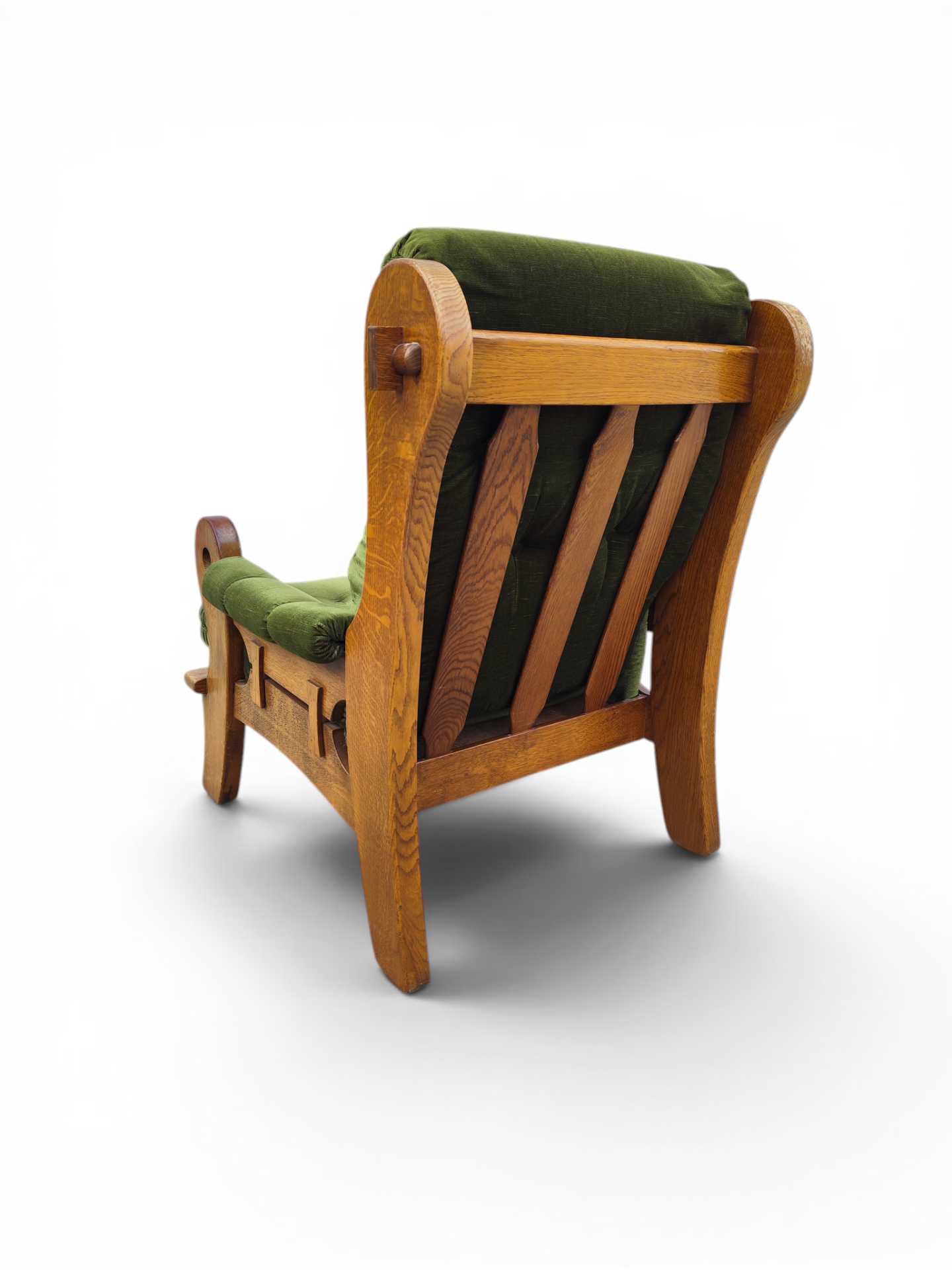 Pair of brutalist oak armchairs - Image 5
