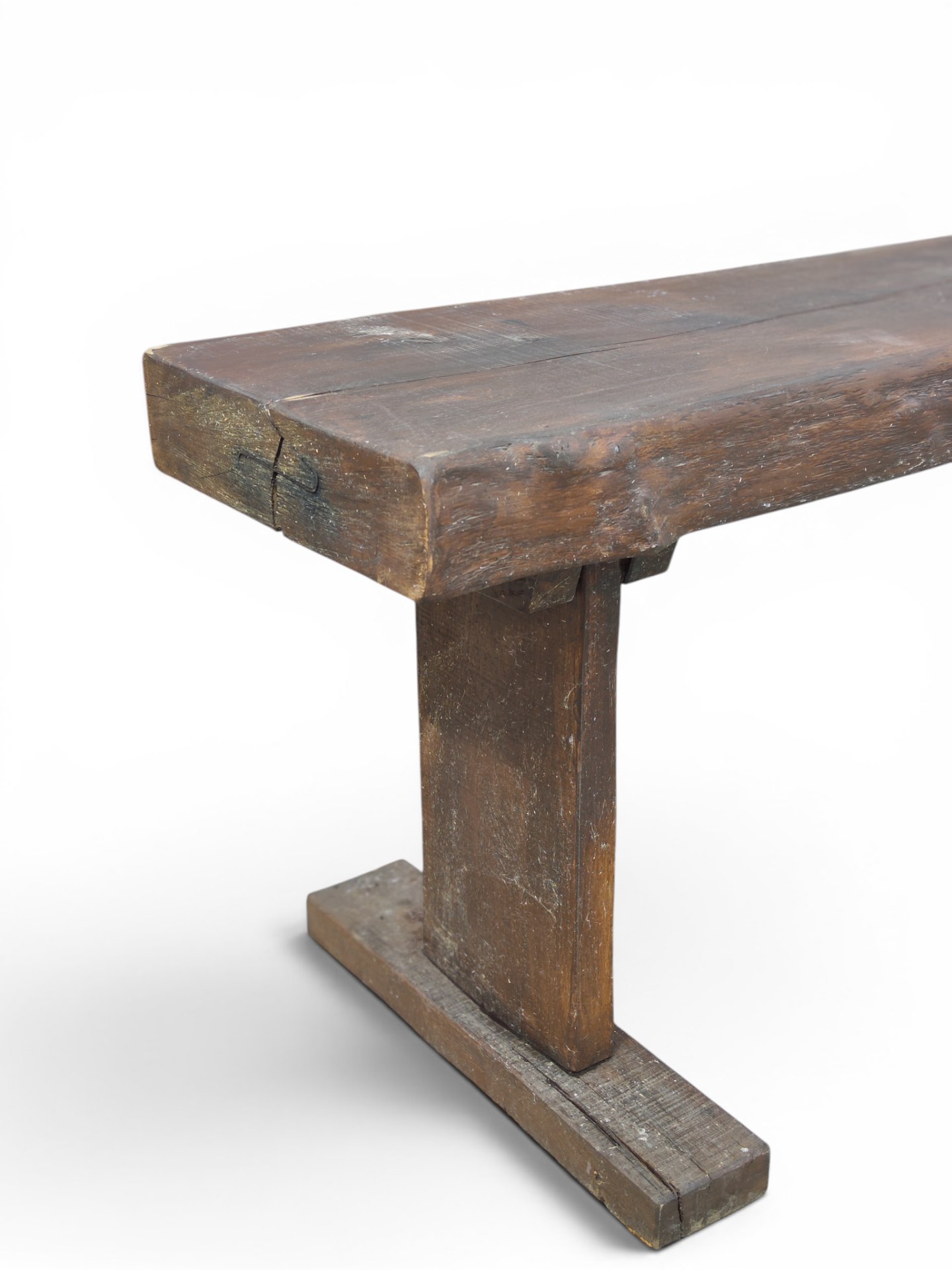 Primitive French oak console table - Image 5