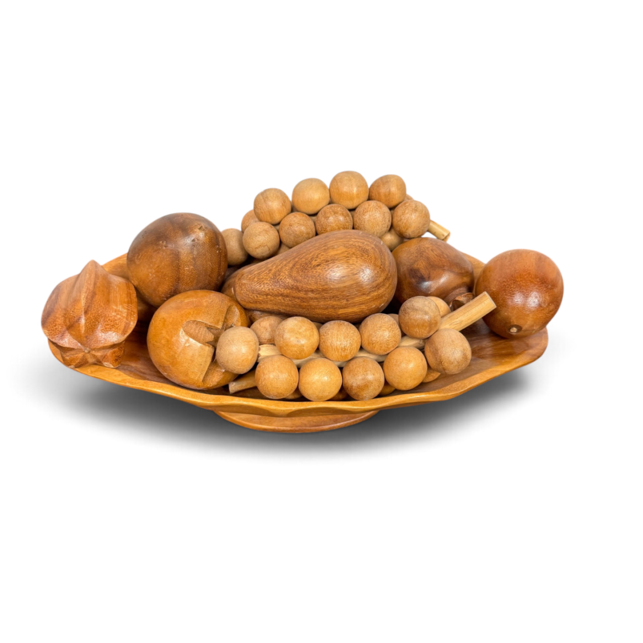 Italian wood fruit bowl