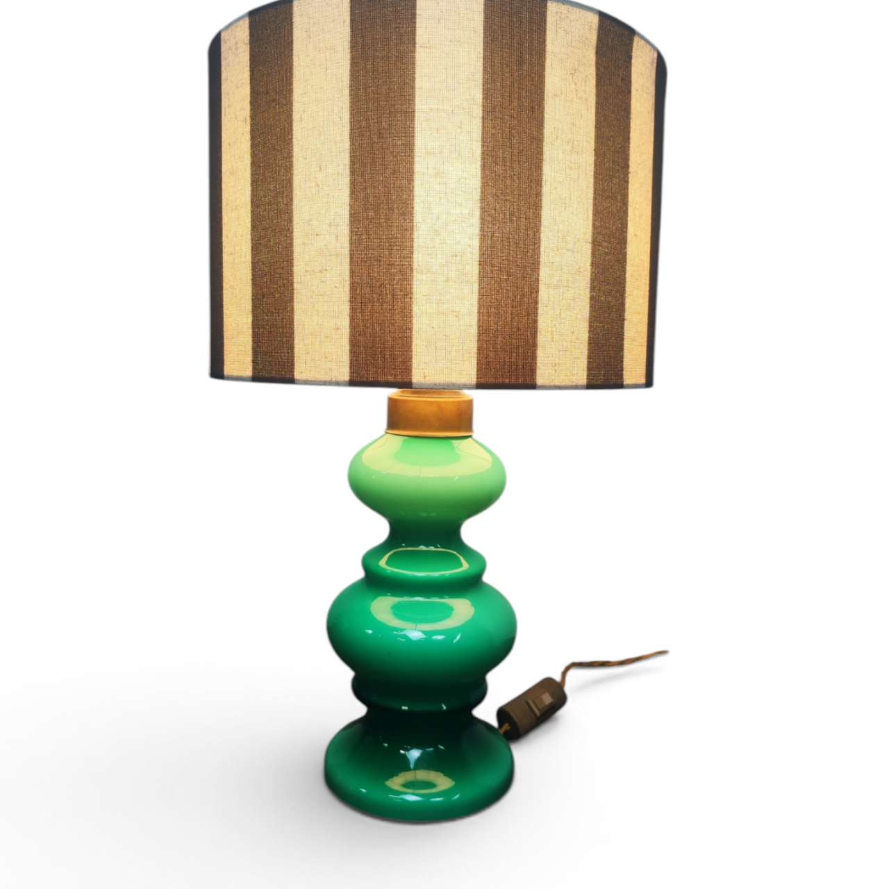 Green glass Italian 1960s lamp