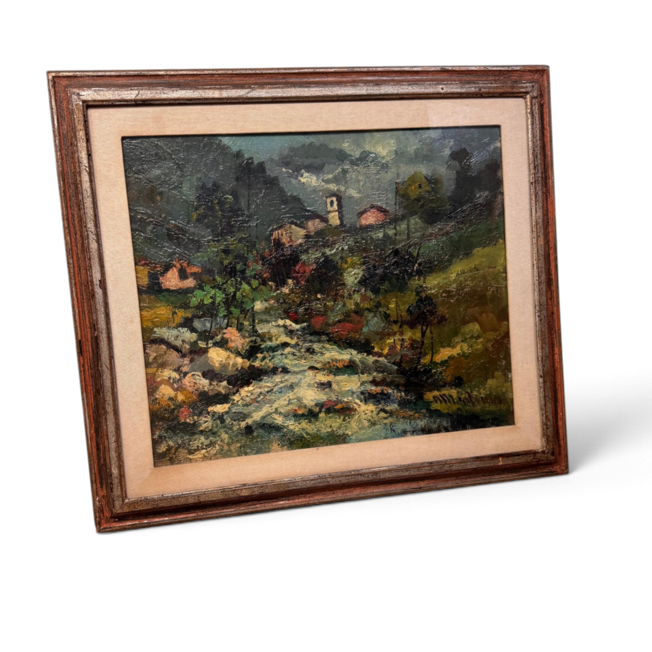 Italian 1950s oil on canvas painting