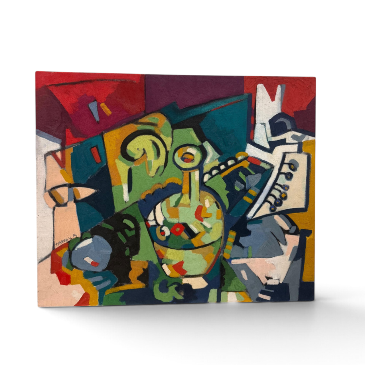 French cubist oil on canvas
