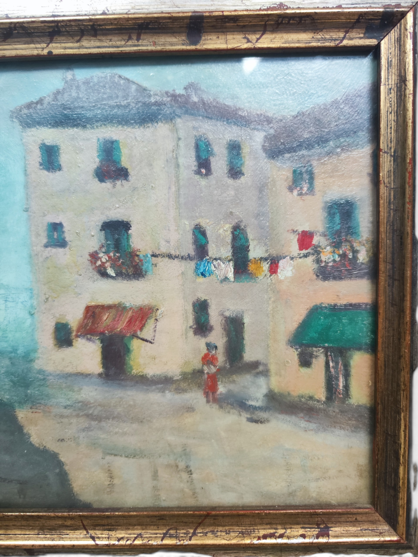 Italian scenery - oil on canvas - Image 4