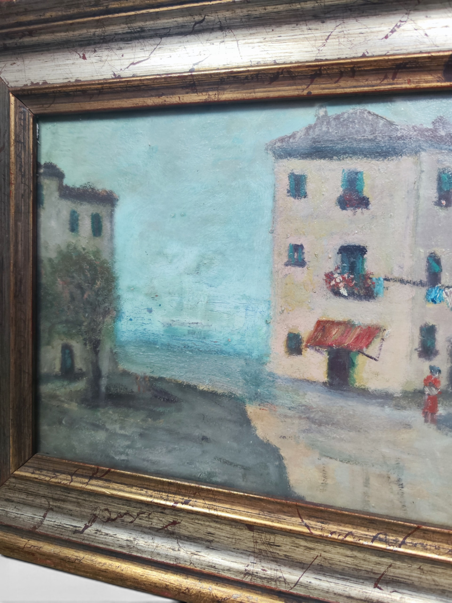 Italian scenery - oil on canvas - Image 5