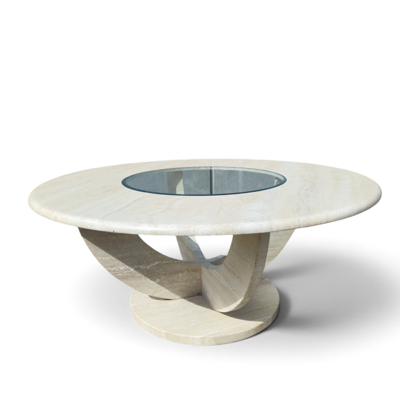 Italian travertine 1970s coffee table