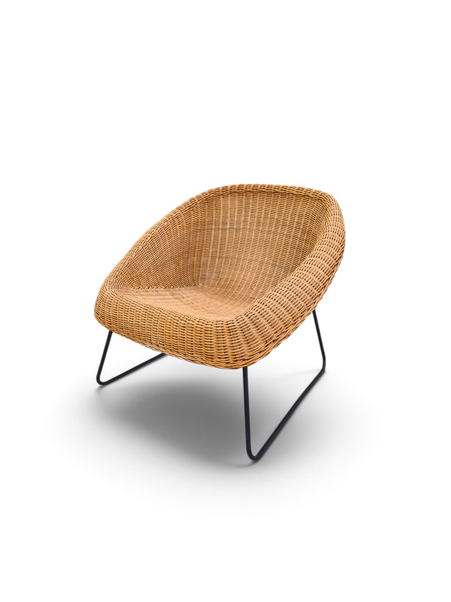Pair of French wicker armchairs - Image 6