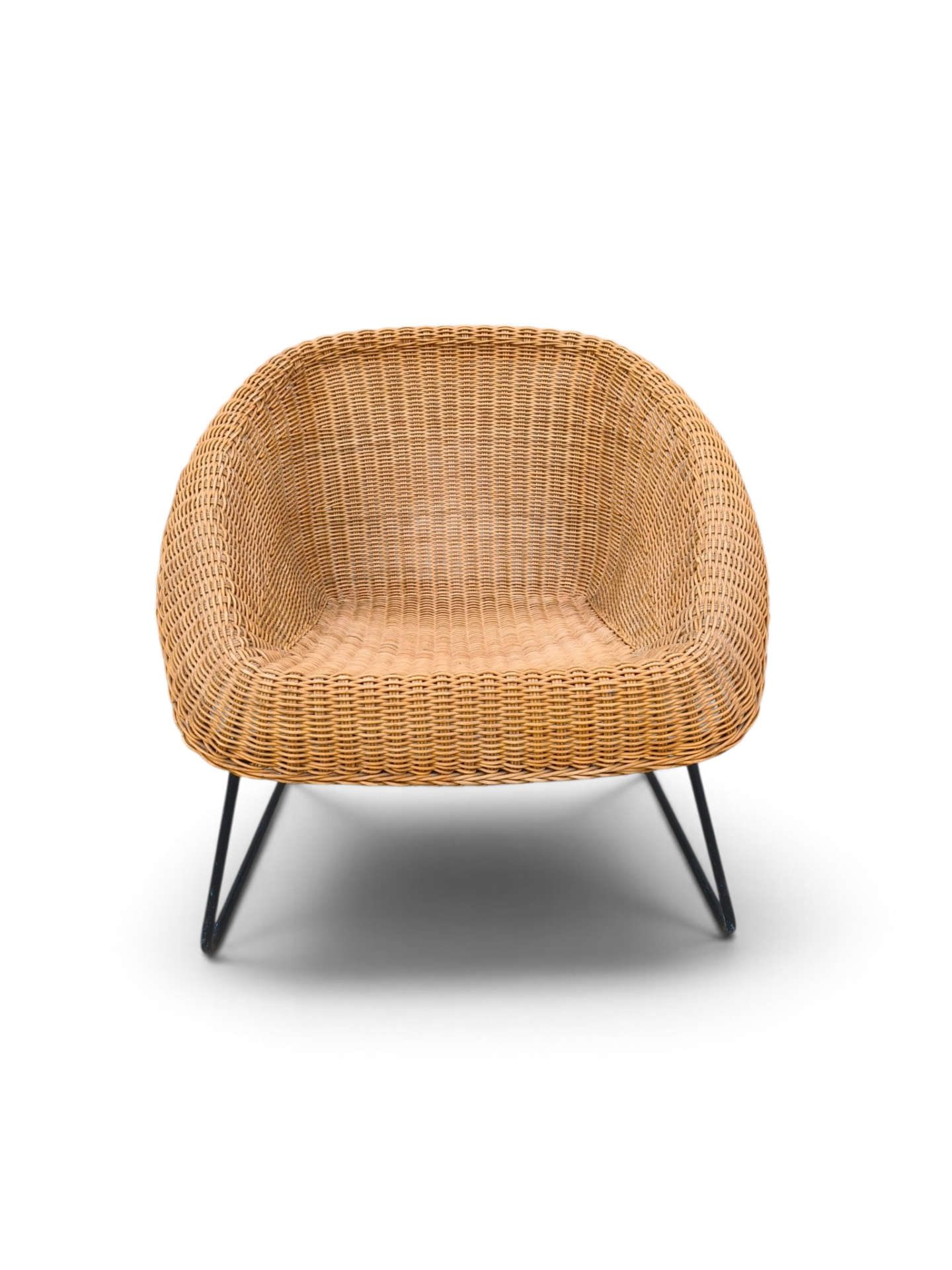 Pair of French wicker armchairs - Image 8