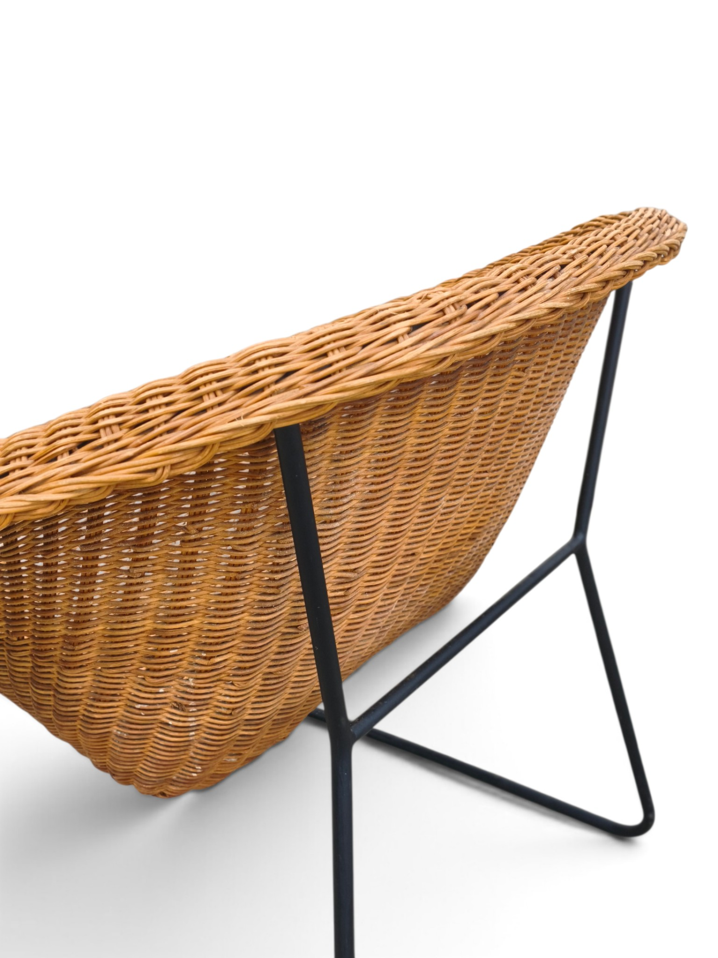 Pair of French wicker armchairs - Image 4