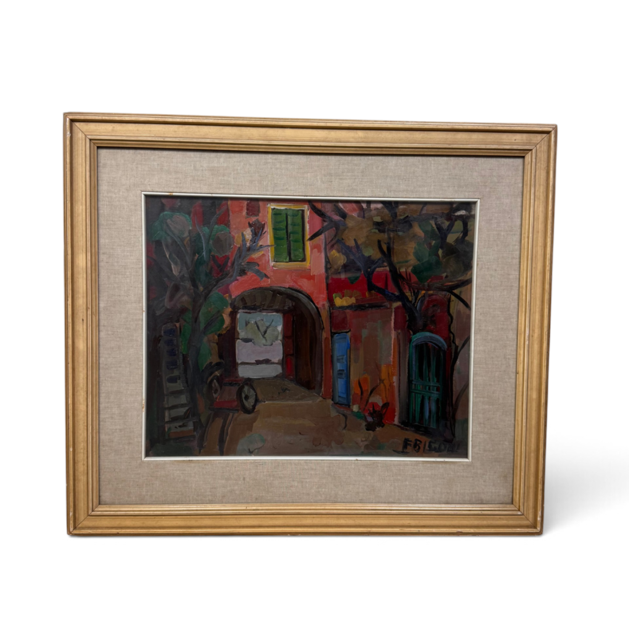 Expressionist mid century painting